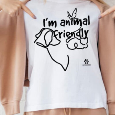 Koszulka damska "I'm animal friendly"