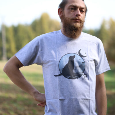 Koszulka męska "Niebieski pies"